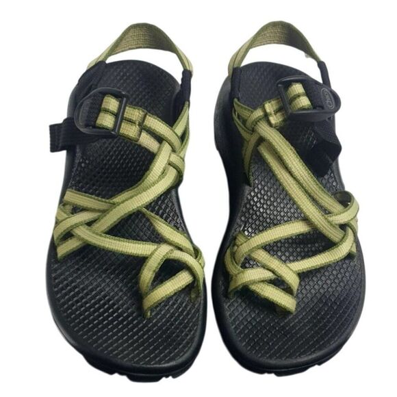 Chaco Womens 6 ZX2 Vibram Sandals Green Black Strappy Classic Sports Outdoors - Picture 2 of 5